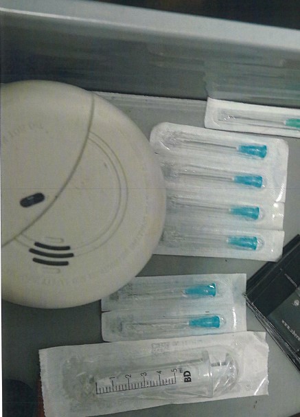 Image of needles used in first conviction for Canine fertility clinic