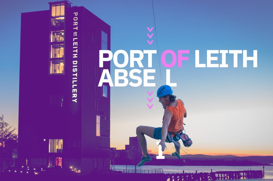 Port of leith building and abseiler