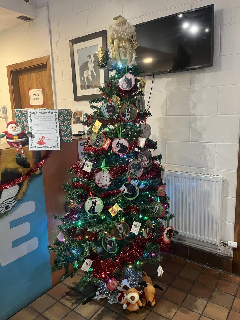 Christmas tree with animals as the baubles